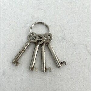 Lot Of 4 Vintage key Metal Rare Skeleton Iron Key Lock Furniture Berral Key